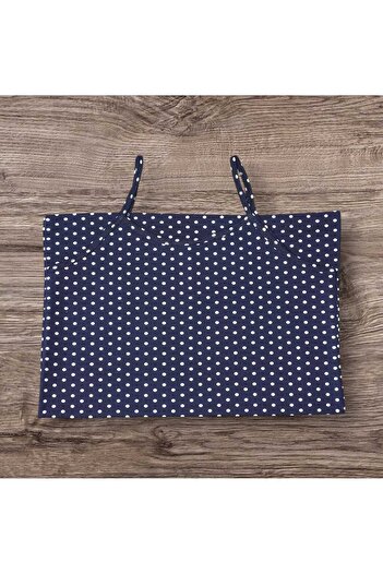ESTA STORE Navy Blue and White Polka Dot Strap Tank Top