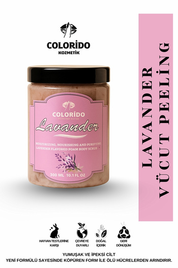 Colorido Kozmetik Colorido Lavender Body Scrub Nourishing Purifying Moisturizing Body Peeling 300 ml