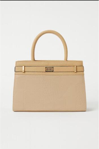 Generic Stylish Ladies Handbag – Gold Buckle, PU Leather