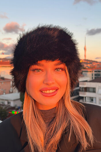 Mavelle Women's Black Russian Style Kalpak |   Slavic, Mongolian Faux Fur Women's Hat