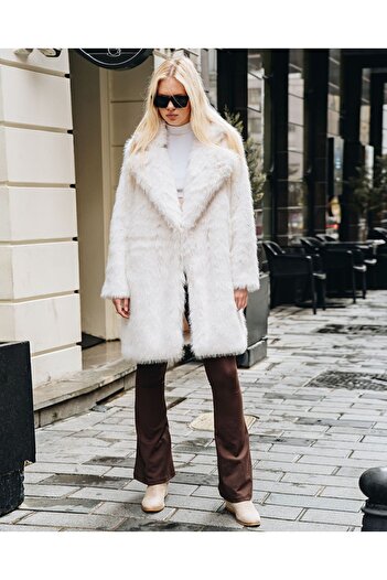 auzou eveil Women's Fur Coat New Model