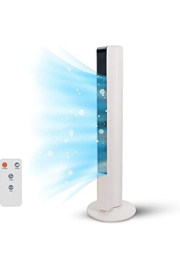 Generic Empire 83cm/33-Inch Tower Fan with LED Display & Remote, 45W Cooling Fan for Bedroom, 3-Speed Oscill