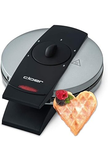 Generic Cloer 1629 Waffeleisen für klassische Herzwaffeln, 930 W, Waffelgröße 15,5 cm, stufenlos wählbar