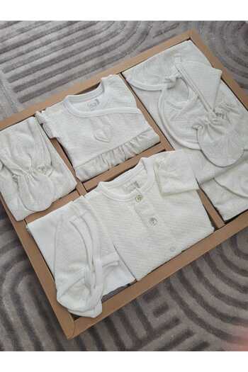 Caramell İncibaby Premium Tiny Lace 100% Cotton 10-Piece Hospital Release Set - 56 62 cm - New Season