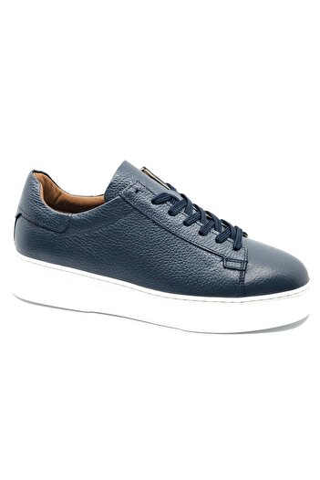 Kocamanlar Ayakkabı Kocamanlar 777 Men's Leather Sneaker Shoes Dark Blue