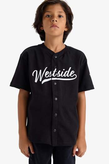 DeFacto Boy's Oversize Wide Fit Round Neck Short Sleeve T-Shirt G1822A825Au