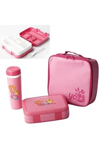 Generic Lunch Box,Bento Lunch Box Set, Eco-Friendly Lunch Box For Kids,Lanch Box, Water Bottle And Bag,5 Com