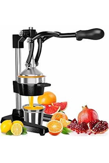 Generic Eurolux Cast Iron Citrus Juicer | Commercial Grade Manual Hand Press | Countertop Squeezer for Fresh