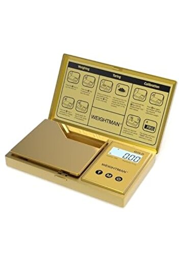 Generic WEIGHTMAN Digital Scale Gram 200g/0.01g Pocket Scale Gold Titanium Plating LCD Backlit Display Mini