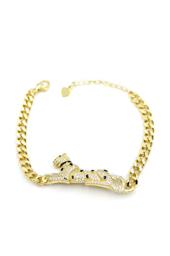 shopwave Zircon Stone Leopard Bracelet - Gold