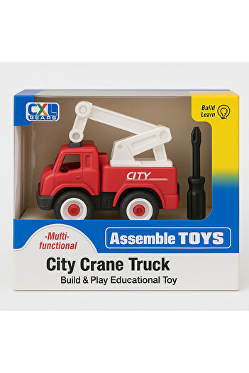 TSUMAB Assemble Toys City Crane Truck – Build & Play Educational Toy