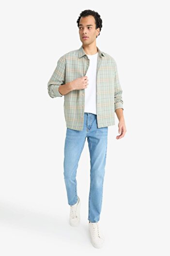 DeFacto Boxy Fit Checkered Long Sleeve Shirt G3717Ax25Au