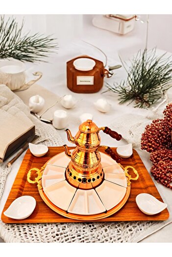 BARITCIOGLU Breakfast Set Copper Porcelain Presentation Set