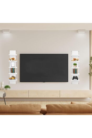 Modern home Straights Wall Mount Shelf Unit White