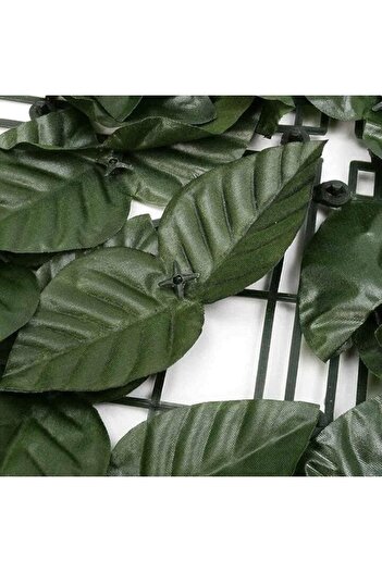 OEM Set Rulou Artificial de Gard Viu din PE Anti-UV, 300x100 cm, Frunze Verde Inchis si 10 Prinderi Verz