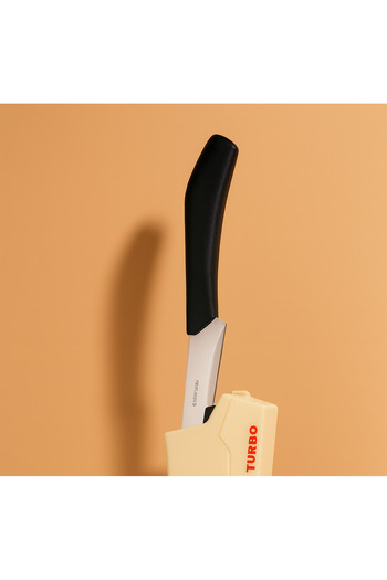 TURBO Carving Knife with Built-In Sharpener – Stainless Steel, Ergonomic for Precision Cutting