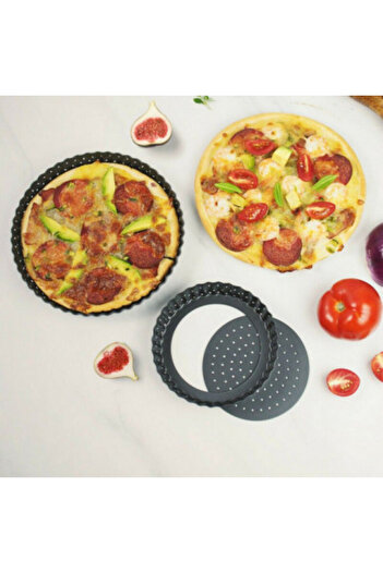 Quttin Perforated Round Baking Tin, Removable, Diameter 24 cm