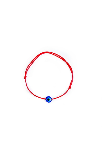 Wild Bracelets Adult flat evil eye bracelet, adjustable from red silk cord