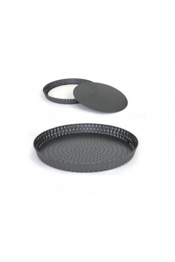 Quttin Perforated Round Baking Tin, Removable, Diameter 24 cm