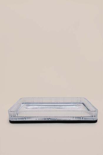 Barine Crystal Patterned Glass Decorative Tray