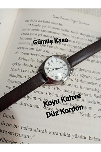 Brality New Fashion Women's Wristwatch with Classic Roman Numerals – Silver Color Case & Dark Coffee Color Band Tt0152