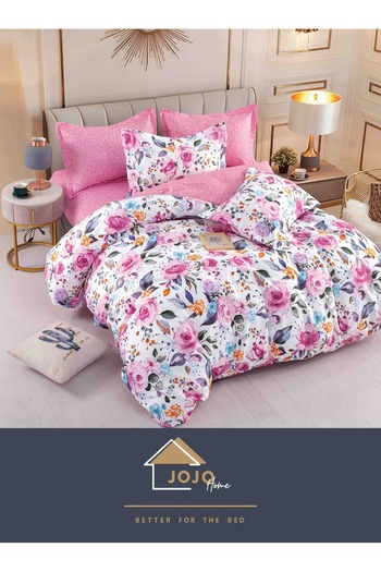 JOJO HOME Bed linen, fine cotton, double bed, 230x240, with pattern