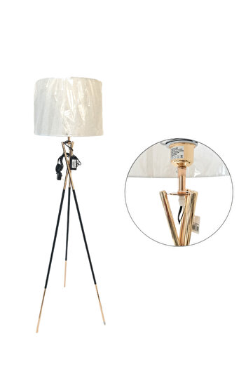 Living Tall Floor Lamp with Tripod Metal Base – Perfect Lighting for Reading and Study 165 cm