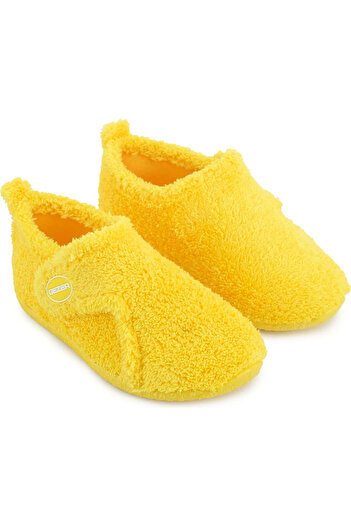 Behtah Kundura Unisex Children's Anti-Slip Sole Wool Velcro Slippers Cotton Lined Multi-Purpose School Nursery Booties Home Booties