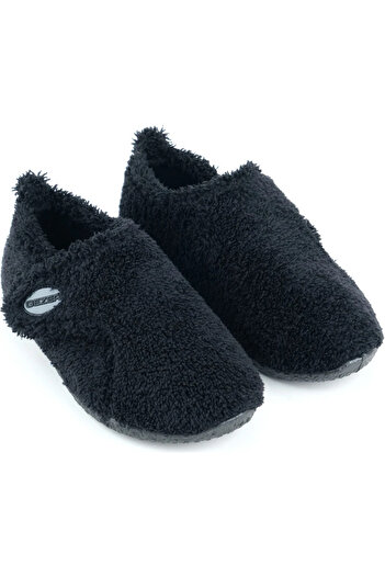 Behtah Kundura Unisex Children's Anti-Slip Sole Wool Velcro Slippers Cotton Lined Multi-Purpose School Nursery Booties Home Booties