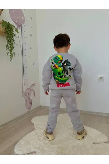 jeliboomkidswear Boys' Brawl Stars Printed 3-Ply Shardedon Top and Bottom Set
