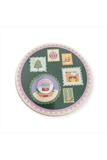 The Byzia Christmas Patterned Cookie Box - Metal Storage Box - Christmas Box
