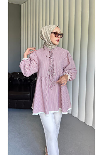 ensade Gofre Sleeve Elasticated Casual Stylish Tunic