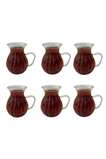 Altabi Borosilicate Glass Tea Cup – Heat Resistant Transparent Design 6 Pieces