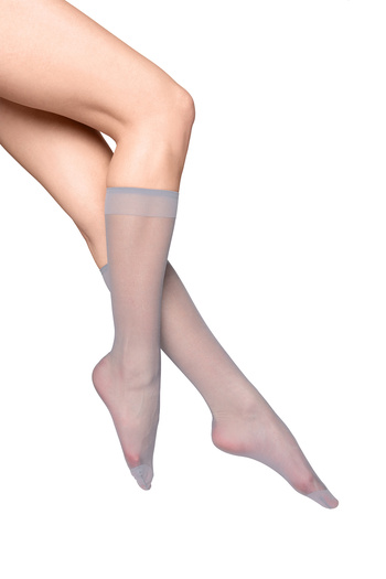 PETRA-ELISA Lycra Socks 3/4 15 DEN One Size, Grey, One Size
