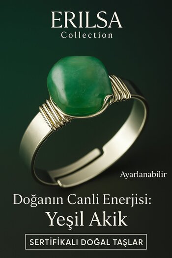 Erilsa Certified Natural Green Agate Stone Ring – Thick Tumbler Case Silver Color Adjustable