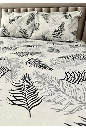 Arma Concept Single Ranforce Fabric Leaf Patterned Fitted Elastic Sheet & 1 Pillow Case
