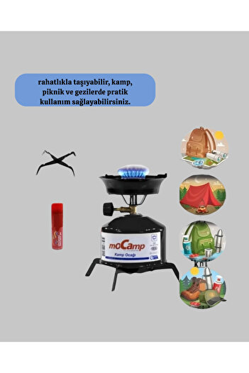 soonaksesuar Compact and Lightweight Camping Stove Set with Gas Cylinder