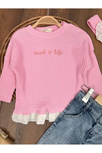 ADDA Baby Girl Bandana Jeans Pants with Belt 3-Piece Cotton Baby Girl Set