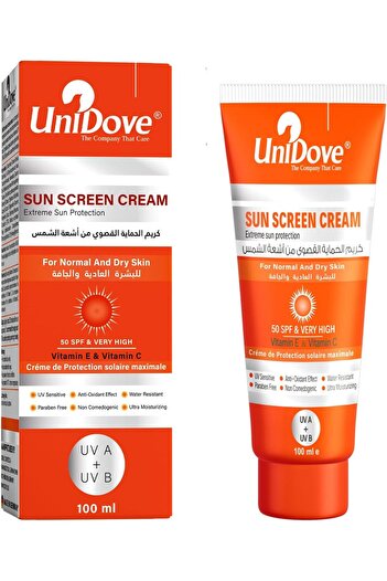 UNIDOVE SPF50 Sunscreen Cream - 100ml, Suitable for All Skin Types