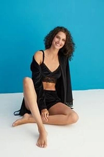 Eng Σετ σορτς Mihra 13404 Velvet Robe