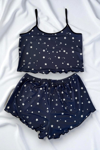 agishop Star Patterned Shorts Pajamas