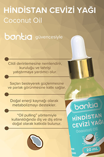Bontia PREMIUM PAKET V5 - %100 Saf 20 ml Hindistan Cevizi, Sarı Kantaron, Üzüm Çekirdeği Yağı + Tatlı Badem