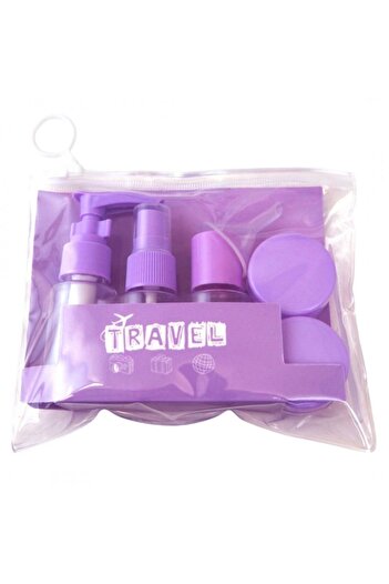 ECARLA Set de recipiente de călătorie reutilizabile 7 în 1, violet, eCarla, KS122FIO