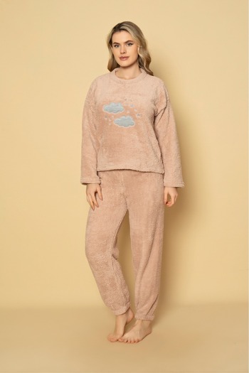 GİYDİNGİYDİN Women's Plush Pajama Set