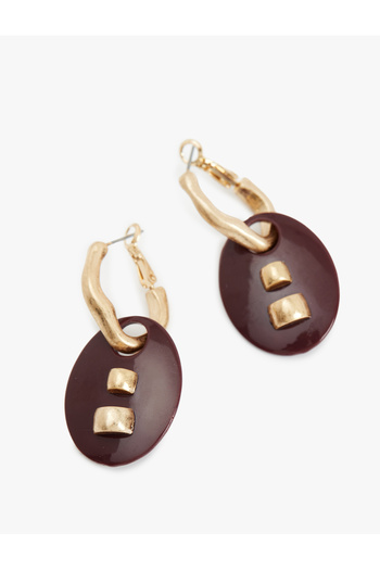 Koton Dangle Geometric Hoop Earrings