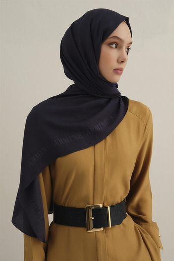 Armine Logo Border Cotton Silk Shawl 1 02