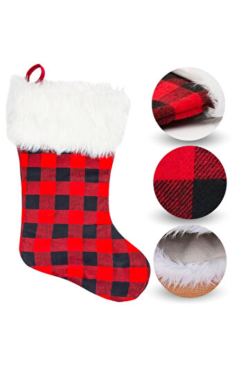 Other Plaid Christmas Stocking for Fireplace, Gifts, Hanging, Decoration, Christmas Tree