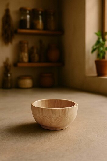 Barine Bamboo Medium Snack Bowl 8X4 cm