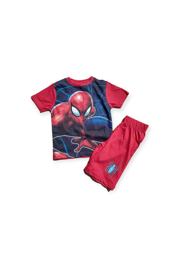 SPIDERMAN Children's pajamas with short sleeves, 100% cotton, multicolor, Fight, Spiderman, Marvel