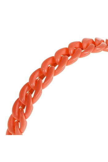 SHOPIENS Shopiens® women's hair crown, coral color with perforated chain pattern